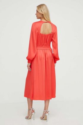 MICHAEL Michael Kors rochie culoarea rosu, midi, evazati