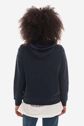 A.P.C. hanorac de bumbac Hoodie Manuela femei, culoarea roz, cu glugă, cu imprimeu COEZD.F27760-OFFWHITE