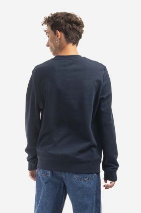 A.P.C. hanorac de bumbac Rufus bărbați, culoarea bleumarin, cu imprimeu COEZD.H27500-MARINE