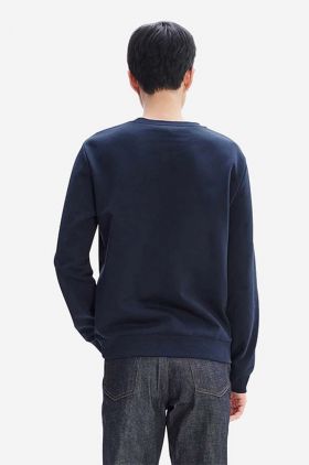 A.P.C. hanorac de bumbac Sweat Rider bărbați, culoarea bleumarin, uni COEZD.H27699-MARINE