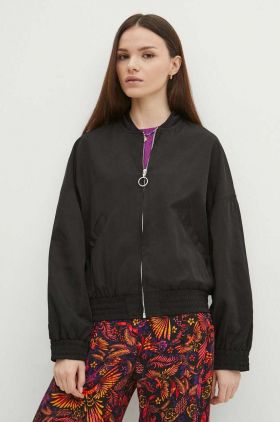 Medicine geaca bomber femei, culoarea negru, de tranzitie