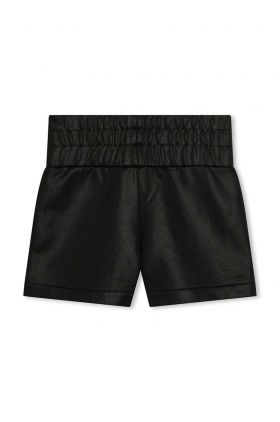 Dkny pantaloni scurti copii culoarea negru, neted