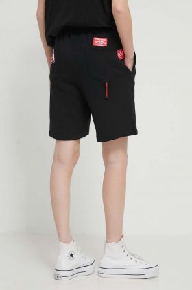 Sprayground pantaloni scurti din bumbac culoarea negru, cu imprimeu