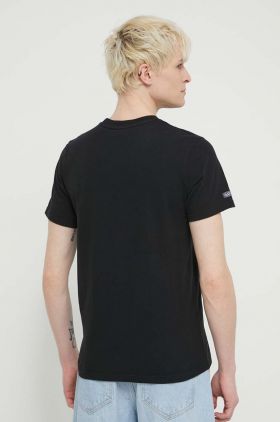 Superdry tricou din bumbac barbati, culoarea negru, cu imprimeu