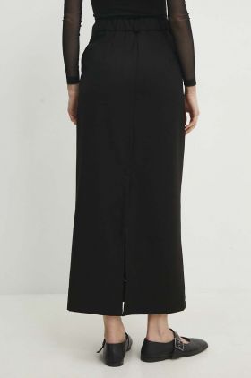 Answear Lab fusta culoarea negru, maxi, evazati