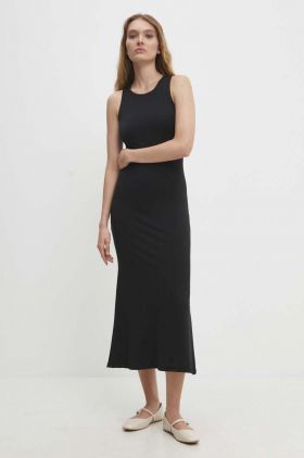 Answear Lab rochie culoarea negru, midi, evazati