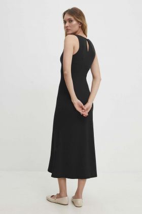 Answear Lab rochie culoarea negru, midi, evazati