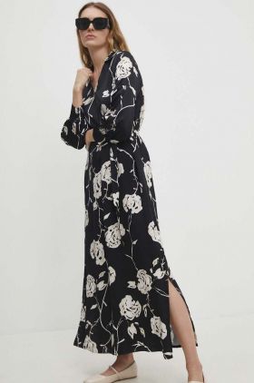 Answear Lab rochie culoarea negru, maxi, drept