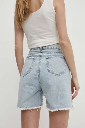 Answear Lab pantaloni scurti jeans femei, neted, high waist