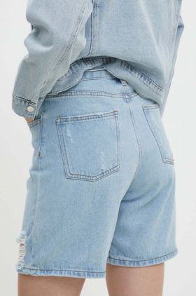 Answear Lab pantaloni scurti jeans femei, neted, high waist