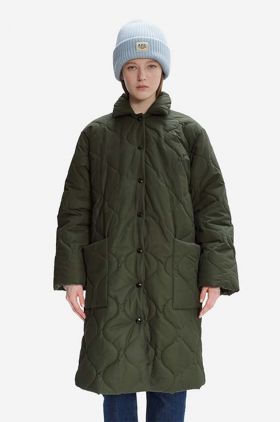 A.P.C. geacă Manteau Sarah femei, culoarea verde, de tranziție COEZV.F01502-MILITARYKH