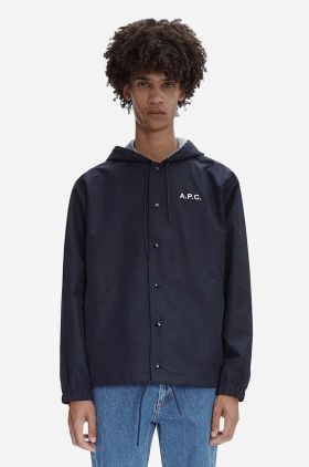 A.P.C. geacă bărbați, culoarea bleumarin, de tranziție PSAHP.H02808-DARKNAVY