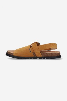 A.P.C. sandale din piele întoarsă sandales Noe bărbați, culoarea maro PXBAH.H51057-CARAMEL