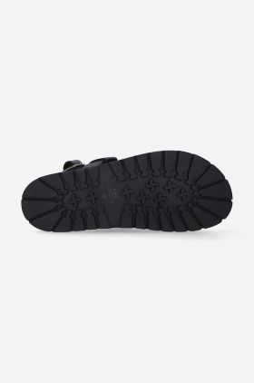 A.P.C. sandale de piele bărbați, culoarea negru PXAWV.H51075-BLACK