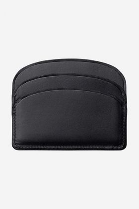 A.P.C. carcasă din piele culoarea negru PXAWV.F63270-BLACK