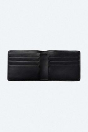 A.P.C. portofel de piele culoarea negru PXAWV.H63153-BLACK