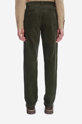 A.P.C. pantaloni Pantalon Constantin bărbați, culoarea verde, drept COESP.H08396-MILITARYKH