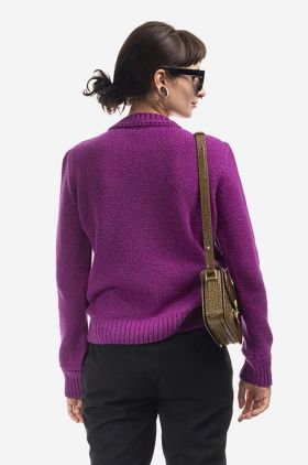 A.P.C. pulover de lână Margery femei, culoarea roz, călduros WVAXY.F23154-FUCHSIA