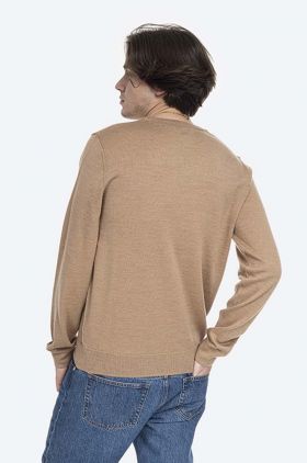 A.P.C. pulover de lână Pull King bărbați, culoarea bej, light WVAWM.H23628-BEIGE