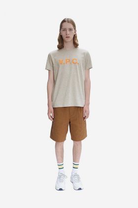 A.P.C. pantaloni scurți din bumbac culoarea maro COGBJ.H10179-CARAMEL