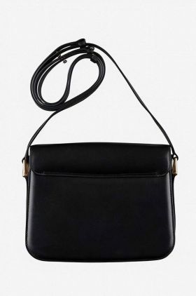 A.P.C. poșetă de piele Sac Grace Small culoarea negru