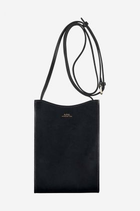 A.P.C. borsetă de piele Neck Pouch Jamie PXB culoarea negru PXBMW.F63412-GREIGE