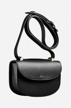 A.P.C. poșetă de piele Geneve Mini culoarea negru PXAWV.F61415-BLACK