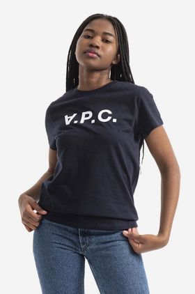 A.P.C. tricou din bumbac VPC Colour culoarea bleumarin COBQX.F26944-DARKNAVY