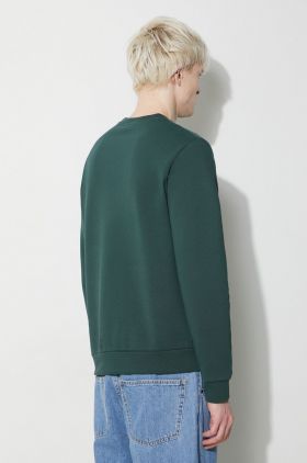 A.P.C. hanorac de bumbac Sweat Rider bărbați, culoarea verde, uni, COGVG.H27699.KAG