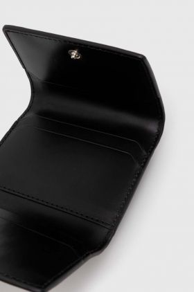A.P.C. portofel de piele Compact Lois Small culoarea negru, PXBMW.H63453.LZZ