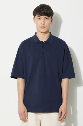 A.P.C. polo de bumbac polo antoine culoarea albastru marin, neted, COGWZ-H26212