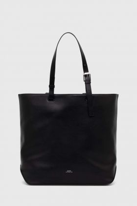 A.P.C. poșetă Cabas Nino Small culoarea negru, PUAAT.H61863.LZZ