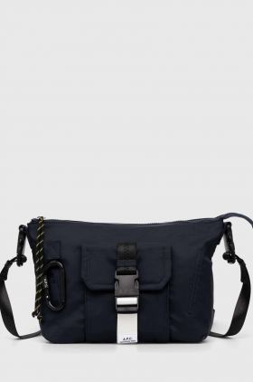 A.P.C. borsetă Besace Trek culoarea bleumarin, PAAFH.H61734.IAK