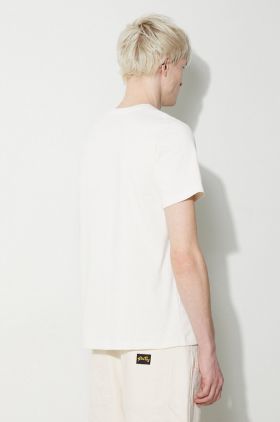 A.P.C. tricou din bumbac T-Shirt New Raymond bărbați, culoarea bej, uni, COEZC.H26247.AAG