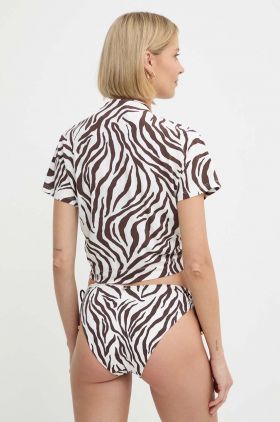 Max Mara Beachwear bluză de plajă culoarea maro, 2416951019600 2416950000000