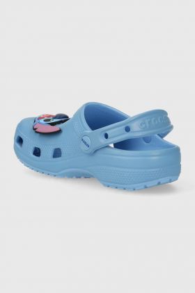 Crocs slapi copii STITCH CLASSIC CLOG culoarea turcoaz