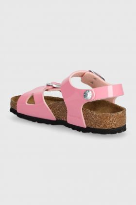 Birkenstock sandale copii Rio Kids BF Patent culoarea roz