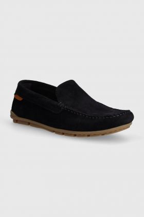 Marc O'Polo mocasini din piele intoarsa barbati, culoarea albastru marin, 40328233101300 NN1M3035