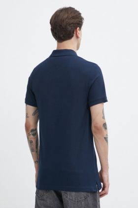 Tommy Jeans polo de bumbac culoarea bleumarin, cu imprimeu, DM0DM18927