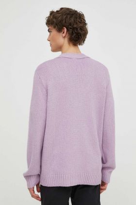 Won Hundred cardigan din lână culoarea violet, 2780-11084