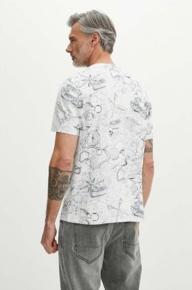 Medicine tricou din bumbac barbati, culoarea alb, modelator