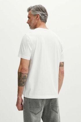 Medicine tricou din bumbac barbati, culoarea alb, cu imprimeu