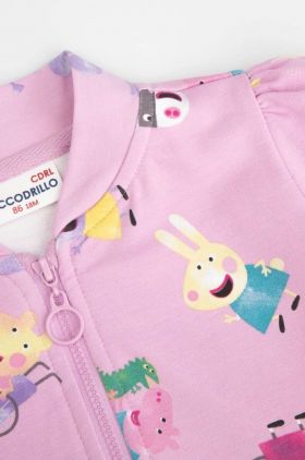 Coccodrillo bluza bebe culoarea roz, modelator