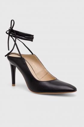 Alohas stilettos de piele Avery culoarea negru, S100150.01