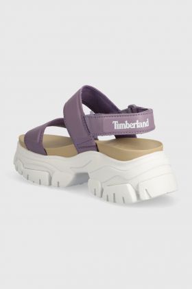 Timberland sandale de piele Adley Way Sandal femei, culoarea violet, cu platforma, TB0A2M79EAJ1