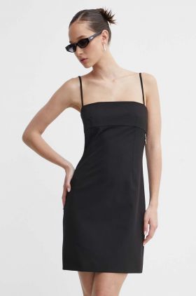 HUGO rochie culoarea negru, mini, mulată, 50510442