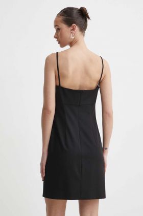 HUGO rochie culoarea negru, mini, mulată, 50510442