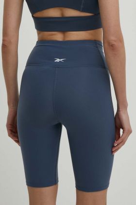 Reebok pantaloni scurti sport LUX Collection femei, neted, medium waist, 100076153