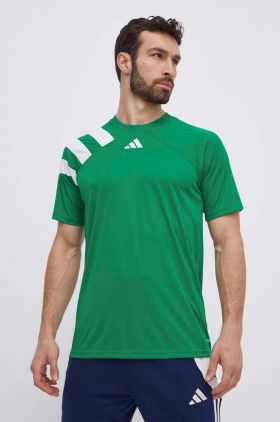 adidas Performance tricou de antrenament Fortore 23 culoarea verde, cu imprimeu, IT5655