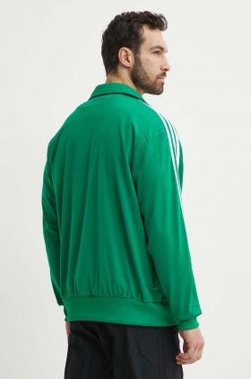 adidas Originals bluza barbati, culoarea verde, cu imprimeu, IU0762